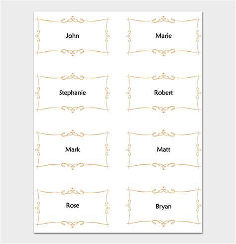 18 Printable Place Card Templates & Examples (Free Download).